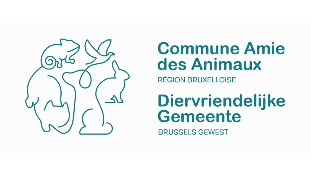 Label 'Commune Amie des Animaux' de la Région bruxelloise décernée à la commune de Saint-Gilles (Bruxelles) de 2020 à 2024.